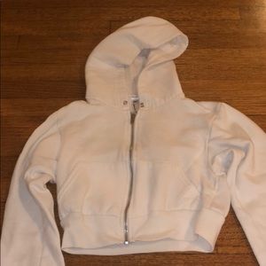 petite white hoodie